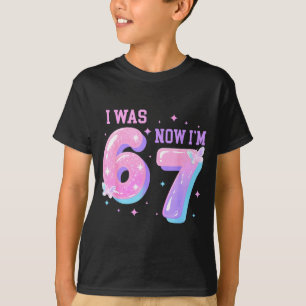 Camiseta aniversário de 7 anos era 6 7 67 demais 7º anivers