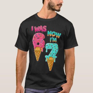 Camiseta Aniversário de 7 Anos Eu Era 6 Agora Eu Sou 7 67 E