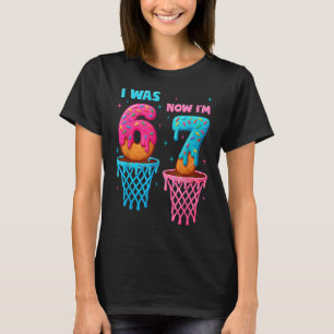 Camiseta Aniversário de 7 Anos Eu Era 6 Agora Eu Sou 7 67 M