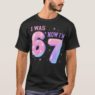 Camiseta Aniversário de 7 Anos Eu Era 6 Agora Eu Tenho 7 67