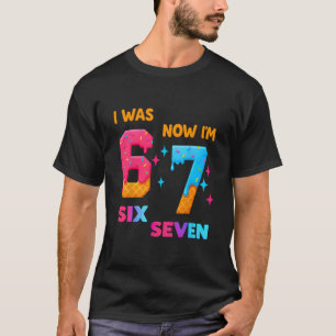 Camiseta Aniversário de 7 Anos Eu Era 6 Agora Eu Tenho 7 67