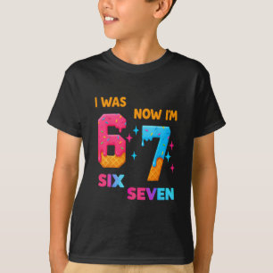Camiseta Aniversário de 7 Anos Eu Era 6 Agora Eu Tenho 7 67