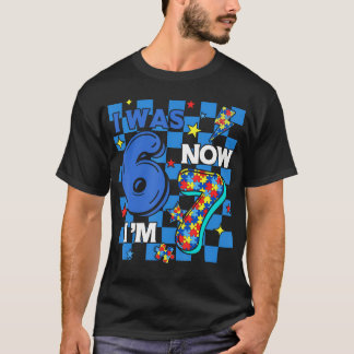 Camiseta Aniversário de 7 Anos Eu Era 6 Agora EU Tenho 7 Au