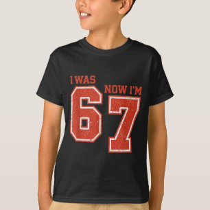 Camiseta Aniversário de 7 Anos Eu Era 6 Agora Sou 7 Retro S