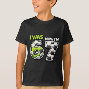 Camiseta Aniversário de 7 Anos Futebol Engraçado Eu Era 6 A