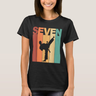 Camiseta Aniversário de 7 anos Tema de Karate Taekwondo 7 A
