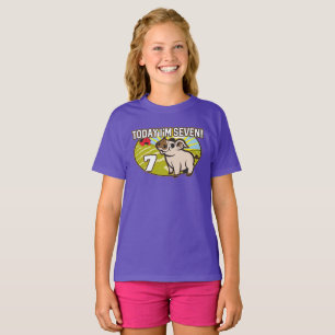 Camiseta Aniversário de 7 do garoto hoje eu tenho sete anos