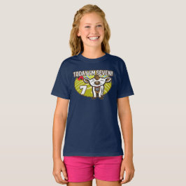 Camiseta Aniversário de 7 do garoto hoje eu tenho sete anos