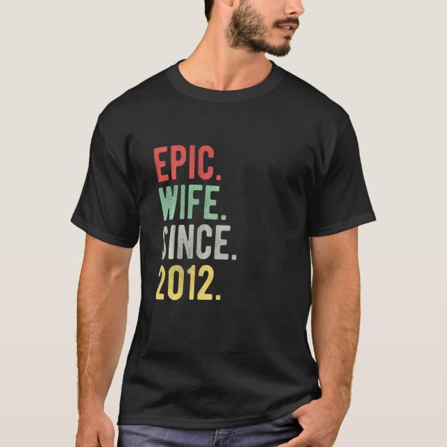 Camiseta Aniversário De 7 Para Sua Esposa Epic Desde 2 (Frente)