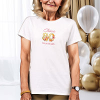 Aniversário de 80 a 80 anos Número Dourado Floral