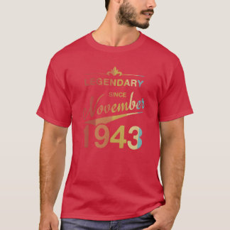 Camiseta Aniversário de 80 anos 80 anos de idade nascido em