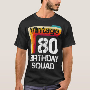 Camiseta Aniversário de 80 anos Vintage 80