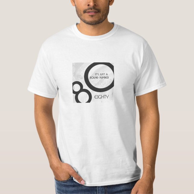 Camiseta Aniversário de 80 Década Branco (Frente)