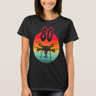 Camiseta Aniversário de 80 I Retro Remote Control Drones co