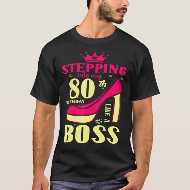 Camiseta Aniversário De 80, Indo Ao Meu Aniversário De 80 A (Frente)