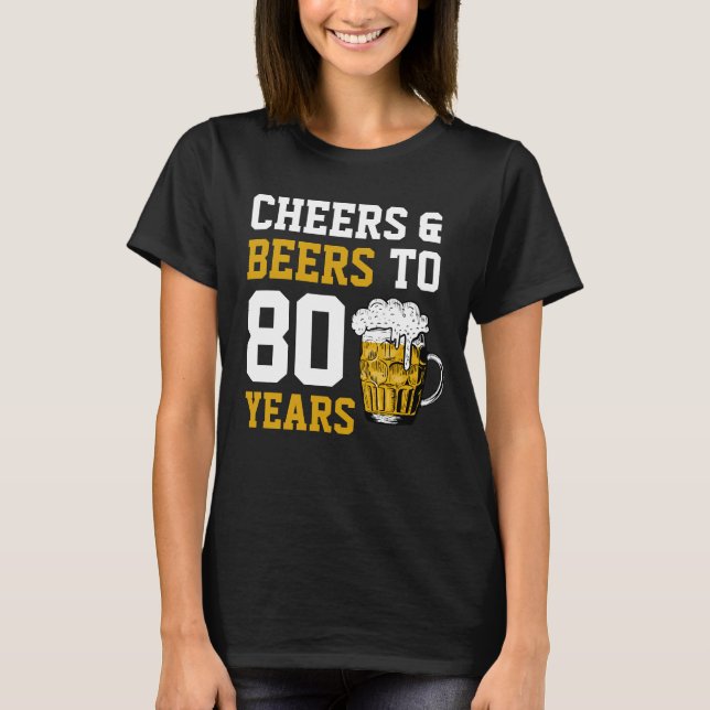 Camiseta Aniversário de 80 para 80 anos (Frente)