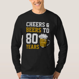 Camiseta Aniversário de 80 para 80 anos