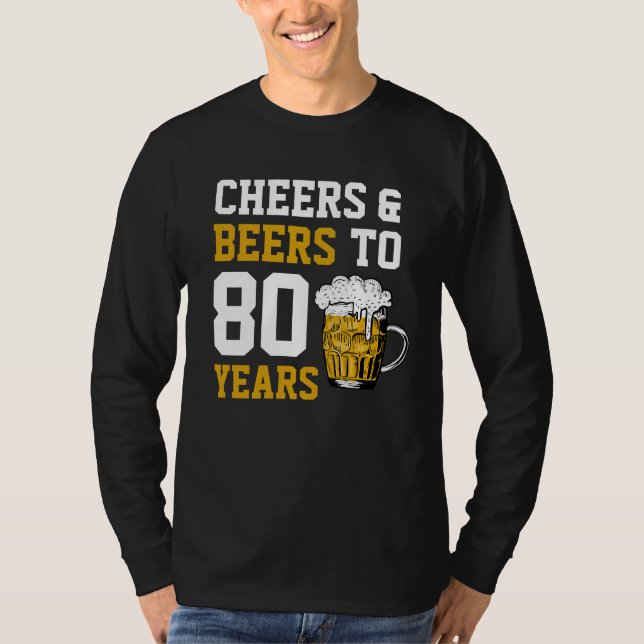 Camiseta Aniversário de 80 para 80 anos (Frente)