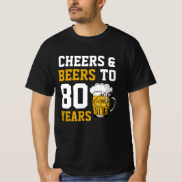 Camiseta Aniversário de 80 para 80 anos