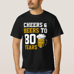 Camiseta Aniversário de 80 para 80 anos