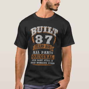 Camiseta Aniversário De 87 Anos Dizendo 87.º Aniversário