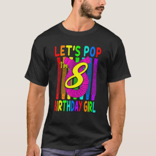 Camiseta Aniversário de 8 anos de idade na Pop de Birthday