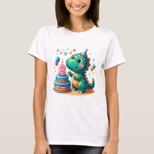 Camiseta Aniversário de 8 anos do Dino