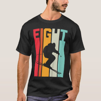 Camiseta Aniversário de 8 anos do menino amante de esqui re