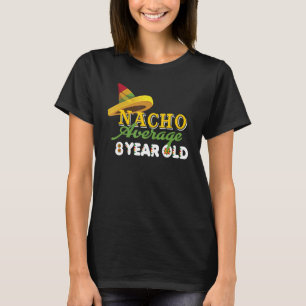 Camiseta Aniversário De 8 Anos Do Nacho Médio De Cinco De M