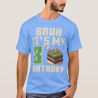 Camiseta Aniversário de 8 anos Piel Gamer Menino de 8 anos