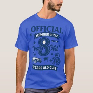 Camiseta Aniversário de 8 anos Projeto de Carro Robô Clube