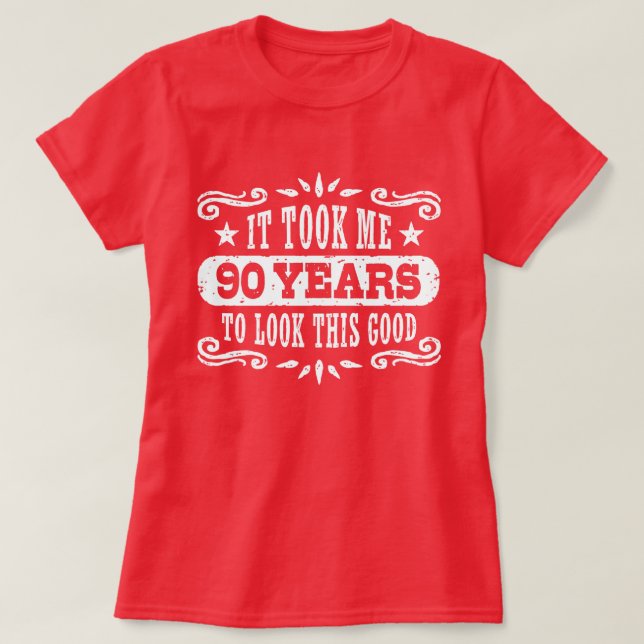 Camiseta Aniversário de 90 anos (Frente do Design)