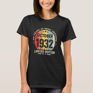 Camiseta Aniversário de 90 de outubro de 1932, 90 anos