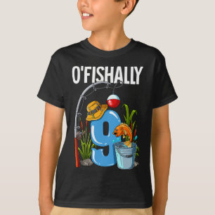 Camiseta Aniversário de 9 Anos de Pescaria O'fishally 9 Ano