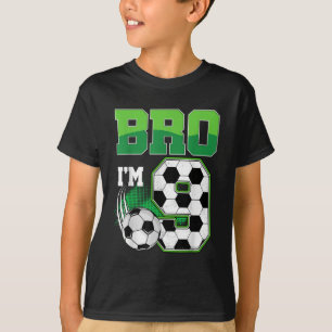Camiseta Aniversário de 9 anos do menino Bro Eu tenho 9 ano