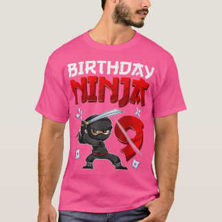 Camiseta Aniversário De 9 Anos, Ninja Ninja