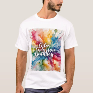 Camiseta Aniversário de abertura de abstrato Watercolor