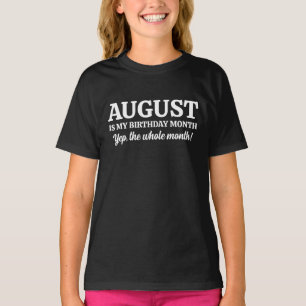 Camiseta Aniversário de Agosto 
