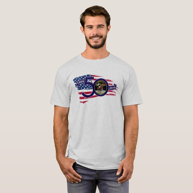 Camiseta Aniversário de Apollo 11 50th (Frente Completa)
