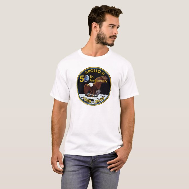 Camiseta Aniversário de Apollo 11 50th (Frente Completa)
