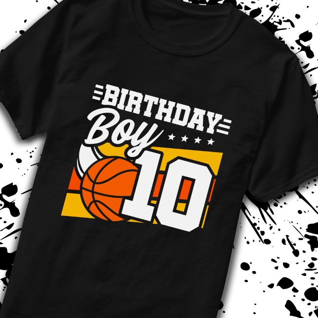 Camiseta Aniversário de Basquete, 10 anos, 10º Aniversário (Criador carregado)