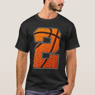 Camiseta Aniversário De Basquete 2 Para Menino Ou Menina De