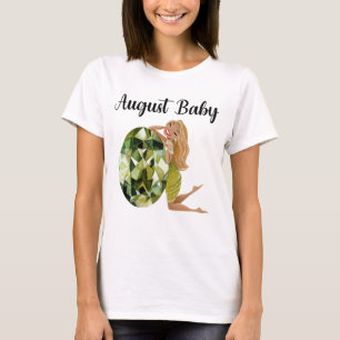 Camiseta Aniversário de Bebê de Agosto