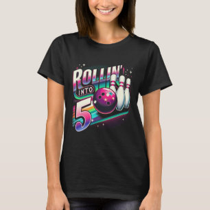 Camiseta Aniversário de Boliche Rolando em 5 Festa de 5º An
