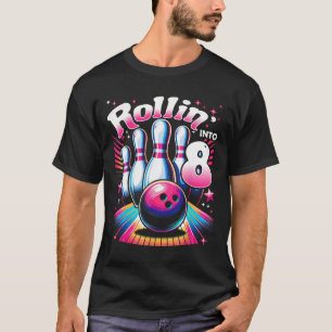 Camiseta Aniversário de Boliche Rolando no 8º Aniversário d