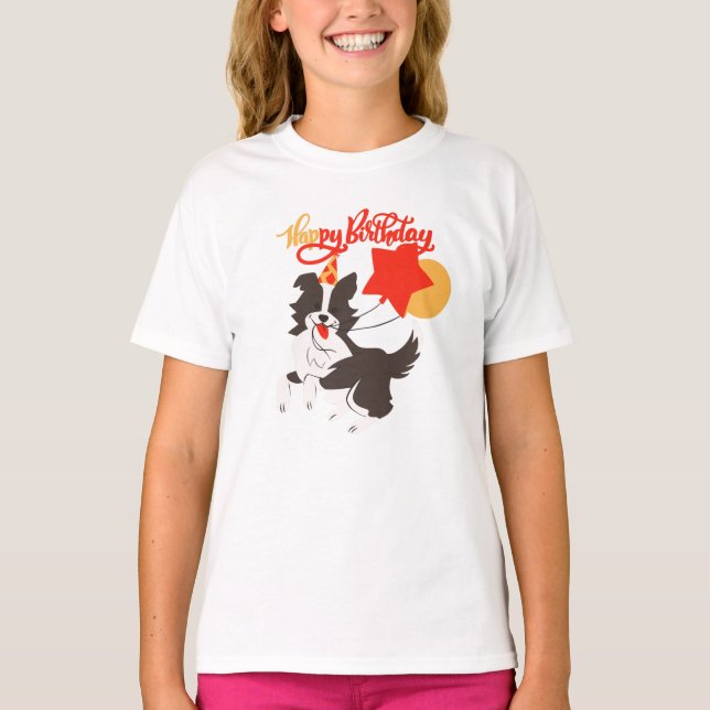 Camiseta Aniversário de Cachorrinho  (Frente)