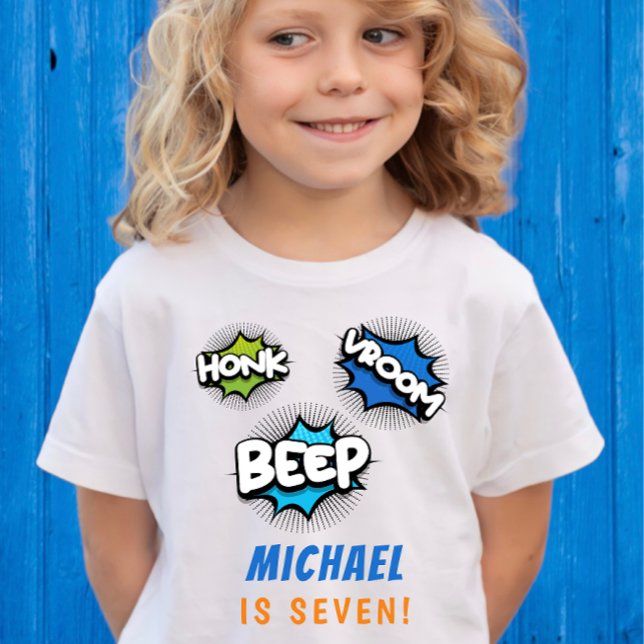 Camiseta Aniversário de caminhões monstros de bip honesto (Criador carregado)