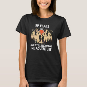 Camiseta Aniversário De Casamento 59 Anos Ainda Desfrutando