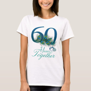Camiseta aniversário de casamento / 60 / 60 / número 60