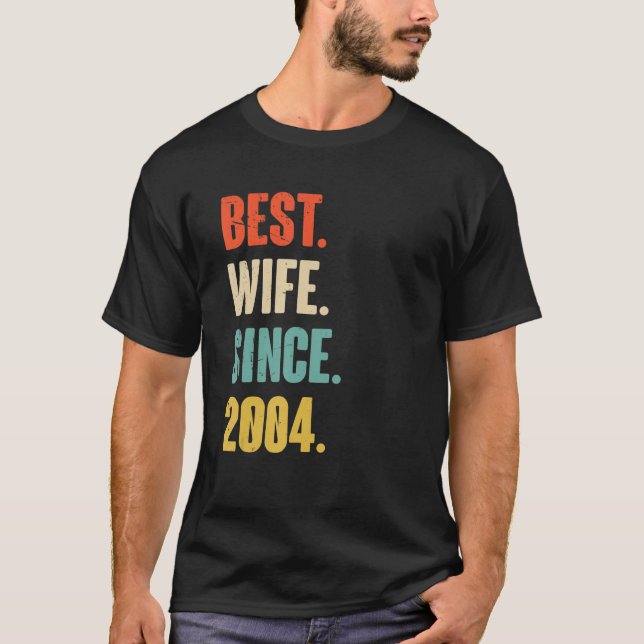 Camiseta Aniversário De Casamento De 18 Anos Para Sua Melho (Frente)